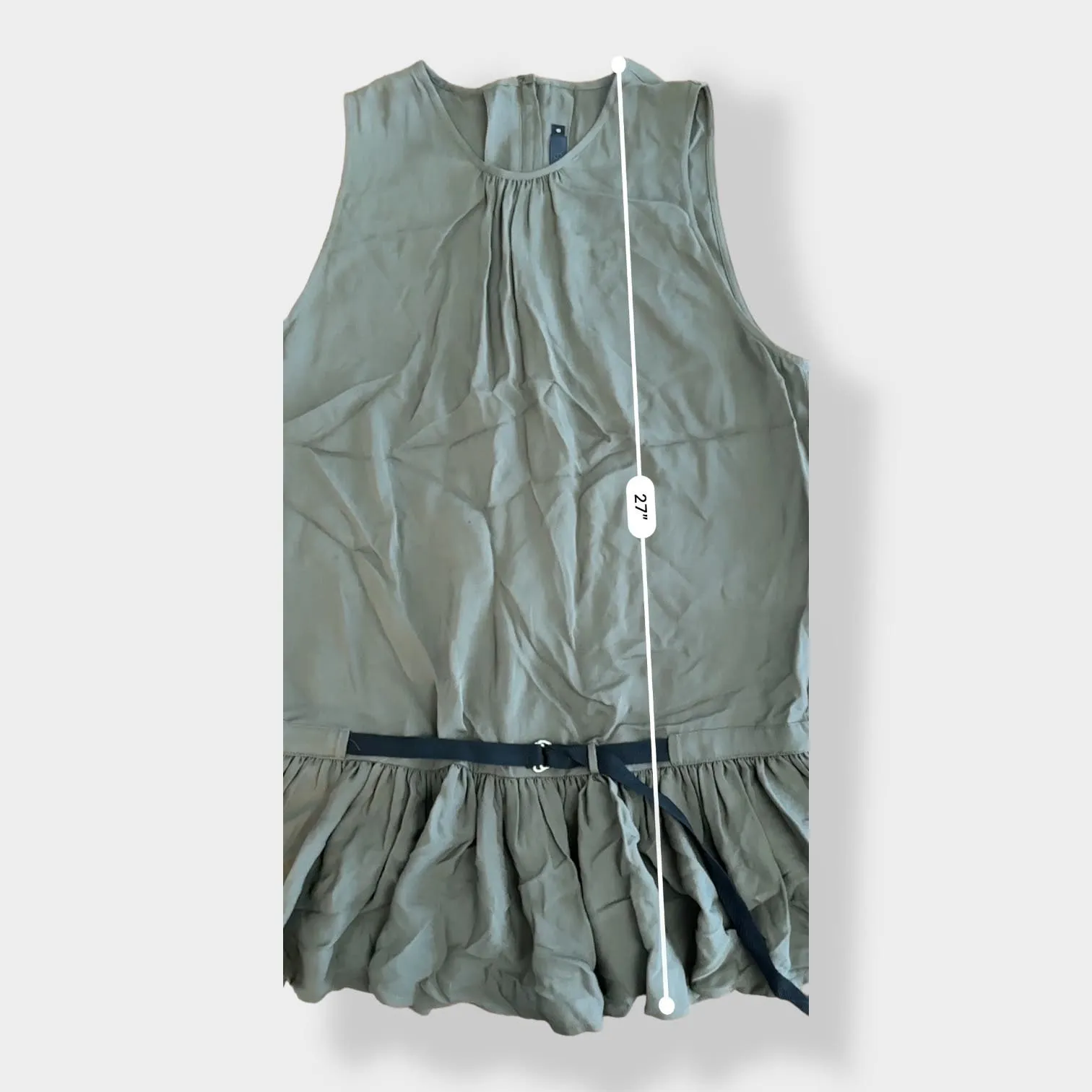 L.A.M.B.‎ 100% Silk Tunic in Olive Green Size 0 - Image 3