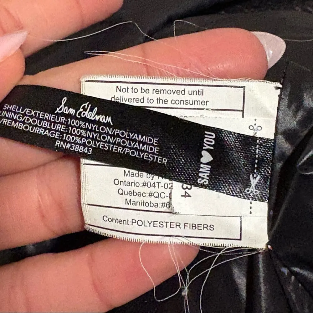 Sam Edelman Puffer Vest in Black- Size Medium - Image 11