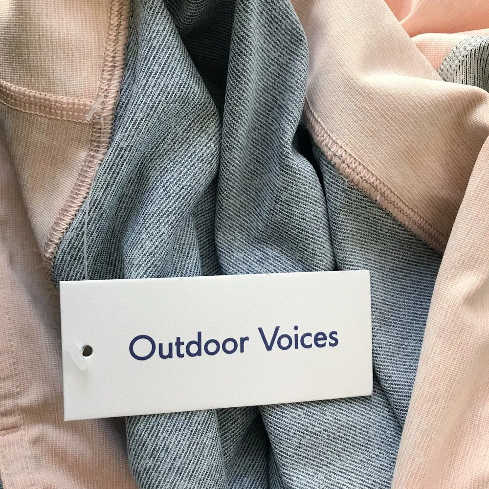 New Outdoor Voices 7/8 Springs Leggings Lake Dove Gray Pink Women's Size S - Image 11