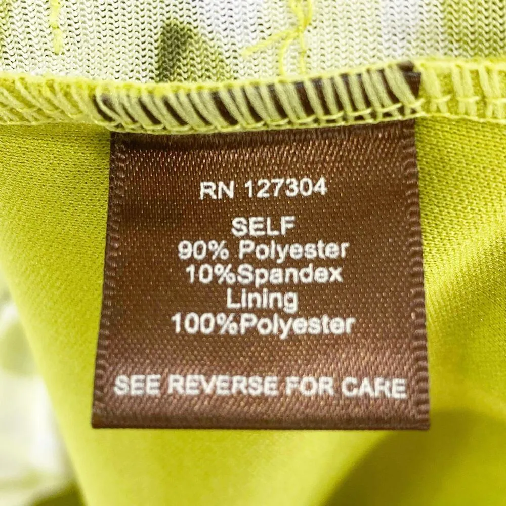 Multiples  Green Abstract Camo Round Neck Lined Blouse - Image 2