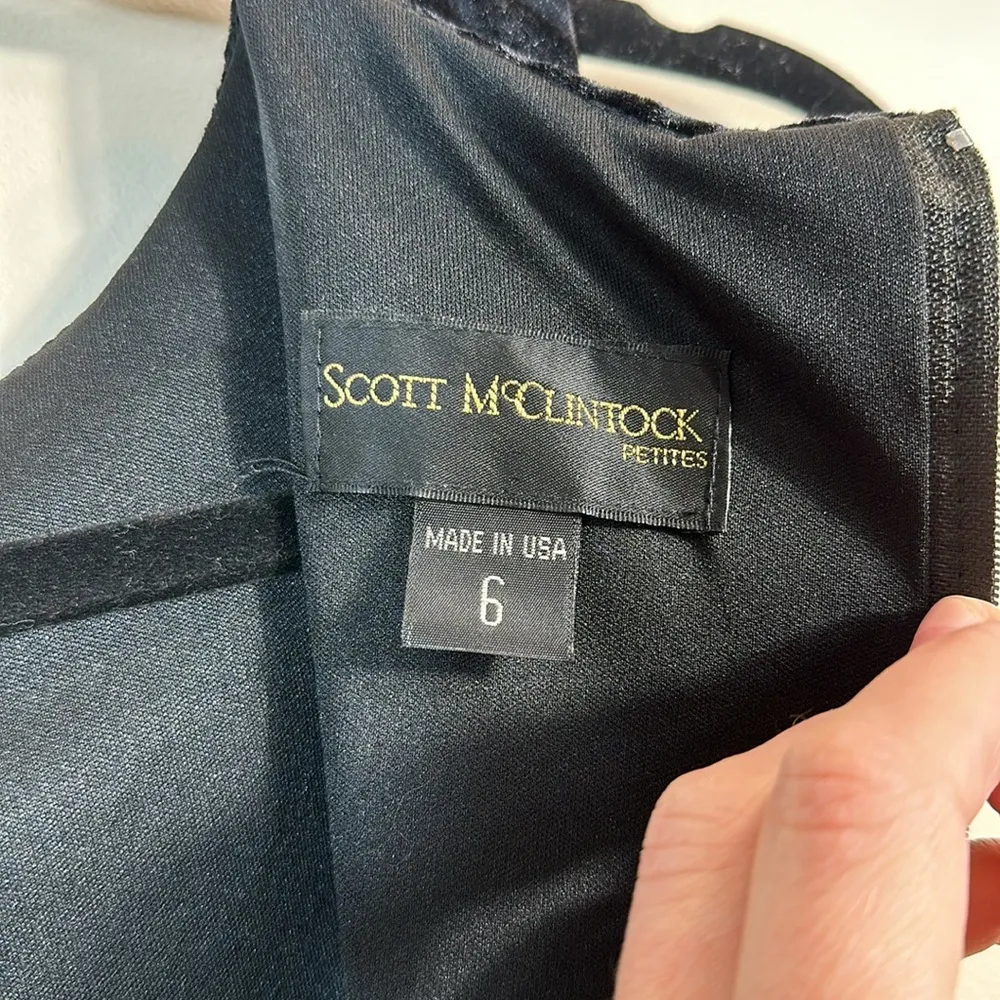 Vintage Scott McClintock Petite Black Sleeveless Mother Bride Formal Dress 6P - Image 6