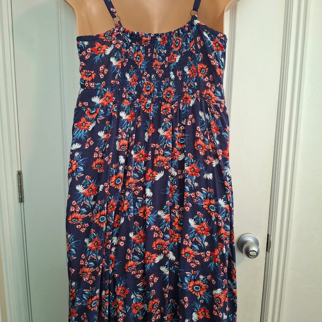 Torrid Sz 1 Floral Navy Blue Dress - Image 14