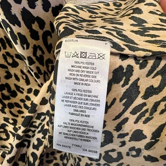 French Connection Womens Size 8 Leopard Print‎ Slip Dress Spaghetti Strap Party - Image 3