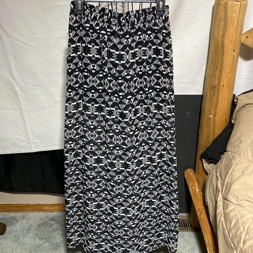 Charlotte Russe Skirt Juniors L Black Print Sheer​​​ - Image 6