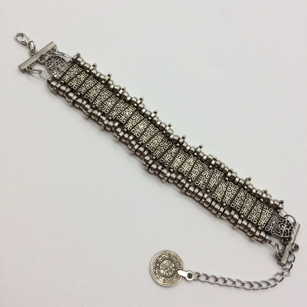 J. Rose Designs Silver Costume Tribal Bracelet - Image 2