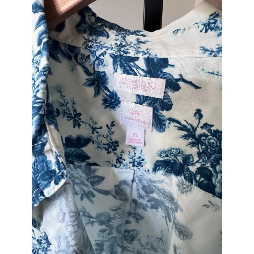 Gap × LoveShackFancy Organic Cotton Cropped Shirt - Image 3