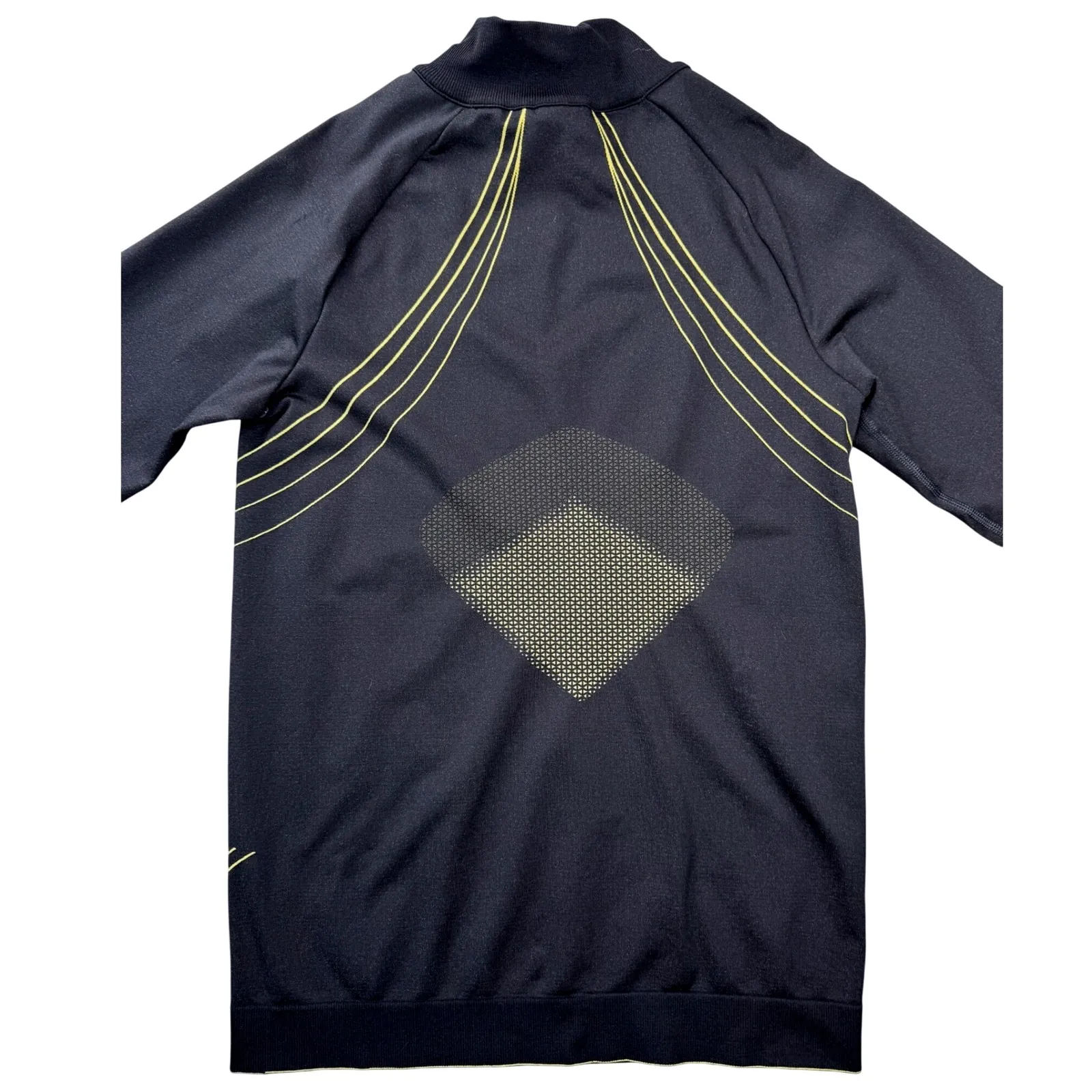 Gymshark Apex Seamless 1/4 Zip Black Yellow Long Sleeve Athletic Top Women's M - Image 9