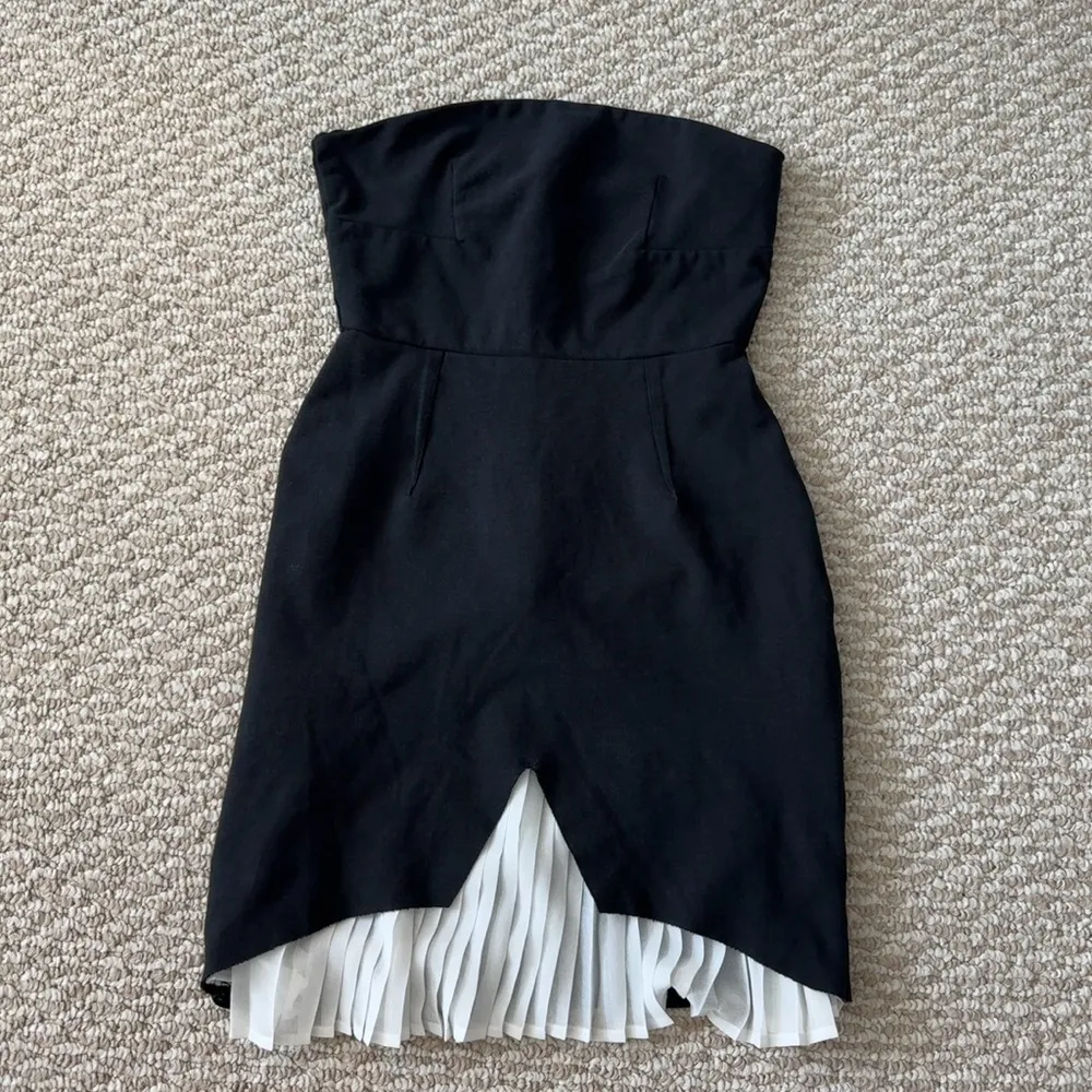 Zara Black and White Cocktail Dress - Image 2