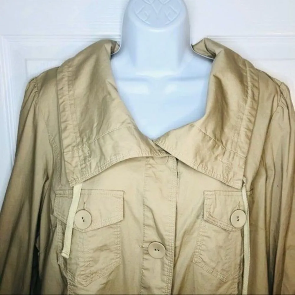 Penningtons Lightweight Summer Jacket Button Pocket Khaki Tan X 14/16 Size XL - Image 4