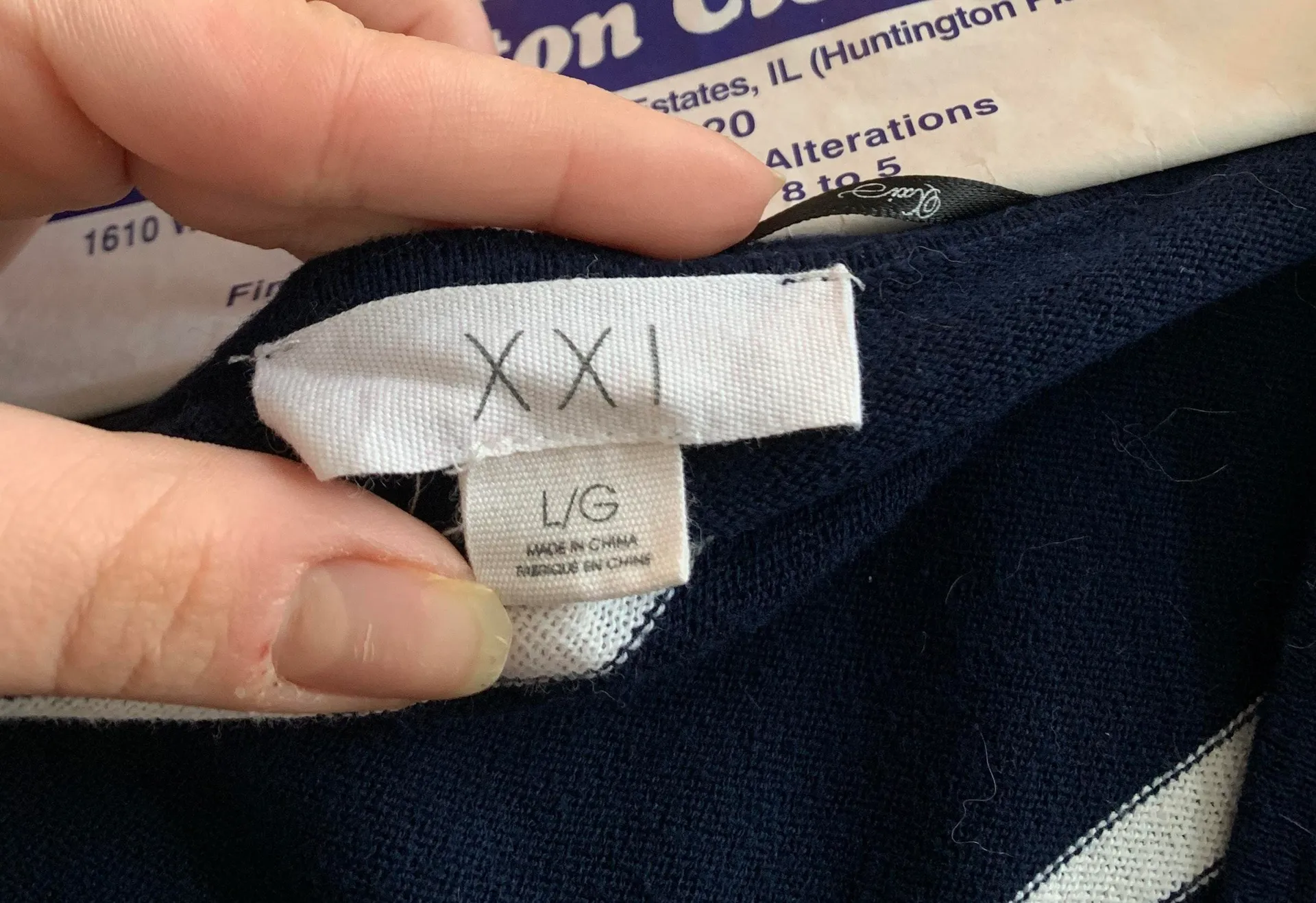 Striped V-Neck Sweater - Image 3