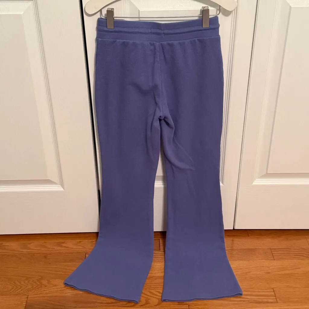 Aritzia  Sunday Best Baby Waffle Pant in Cornflower Blue - Image 3