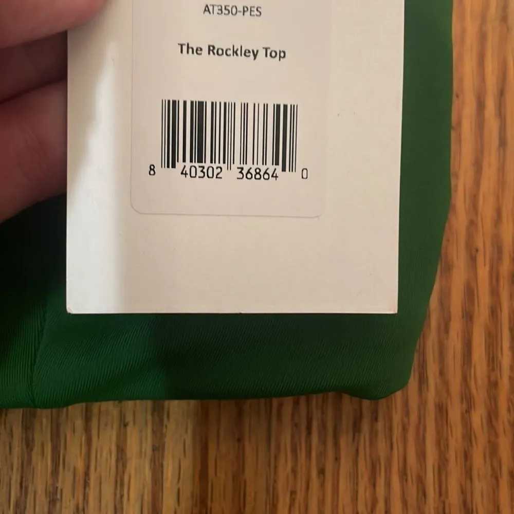 Andie Bikini Set Rockley Bikini Top Pesto Green Bikini‎ Bottom white size XS NWT - Image 9