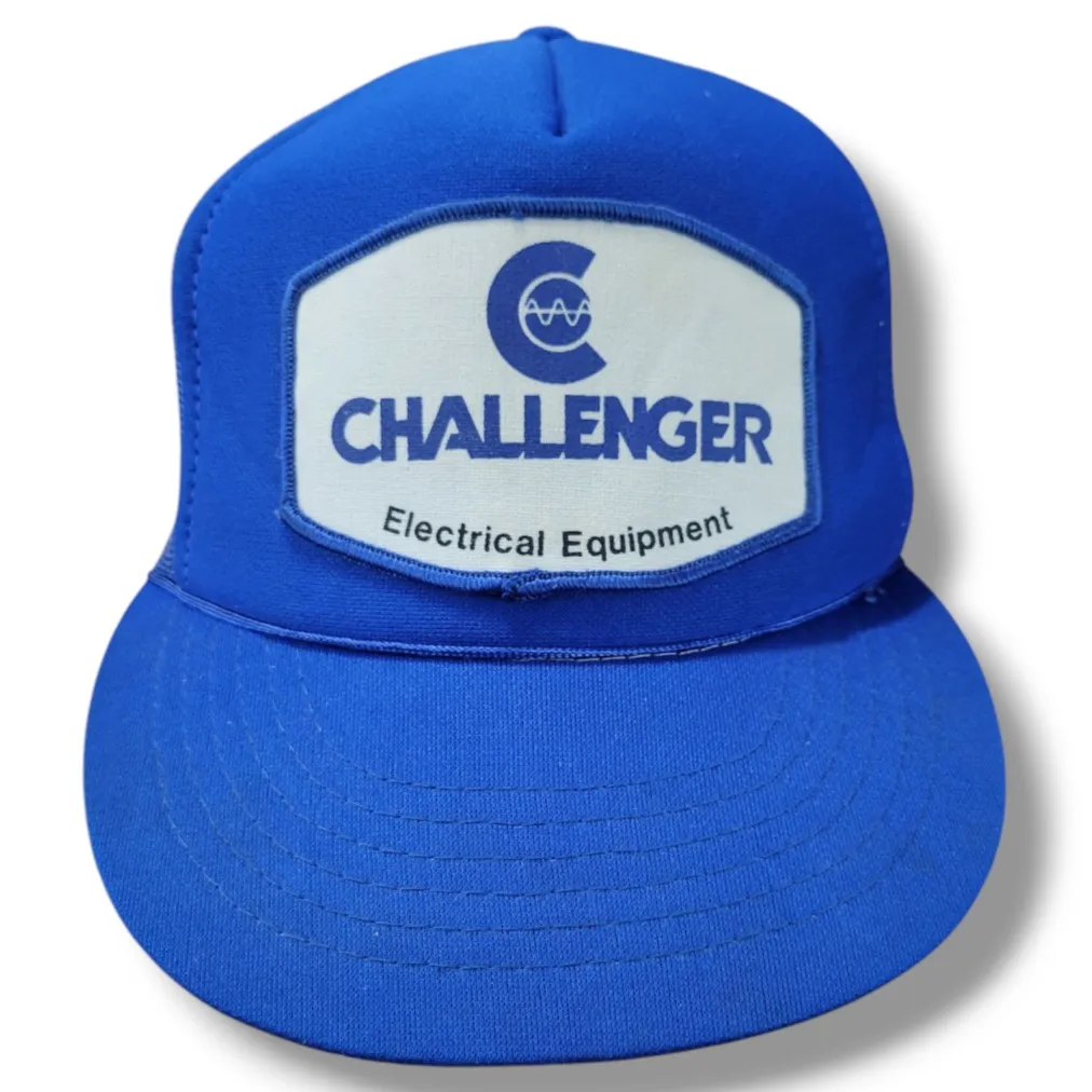 Vintage Hat OS Vintage Challenger Electrical Equipment Hats Snapback Trucker Hat By Namark Cap & Emblem Unisex Hat  - Image 2