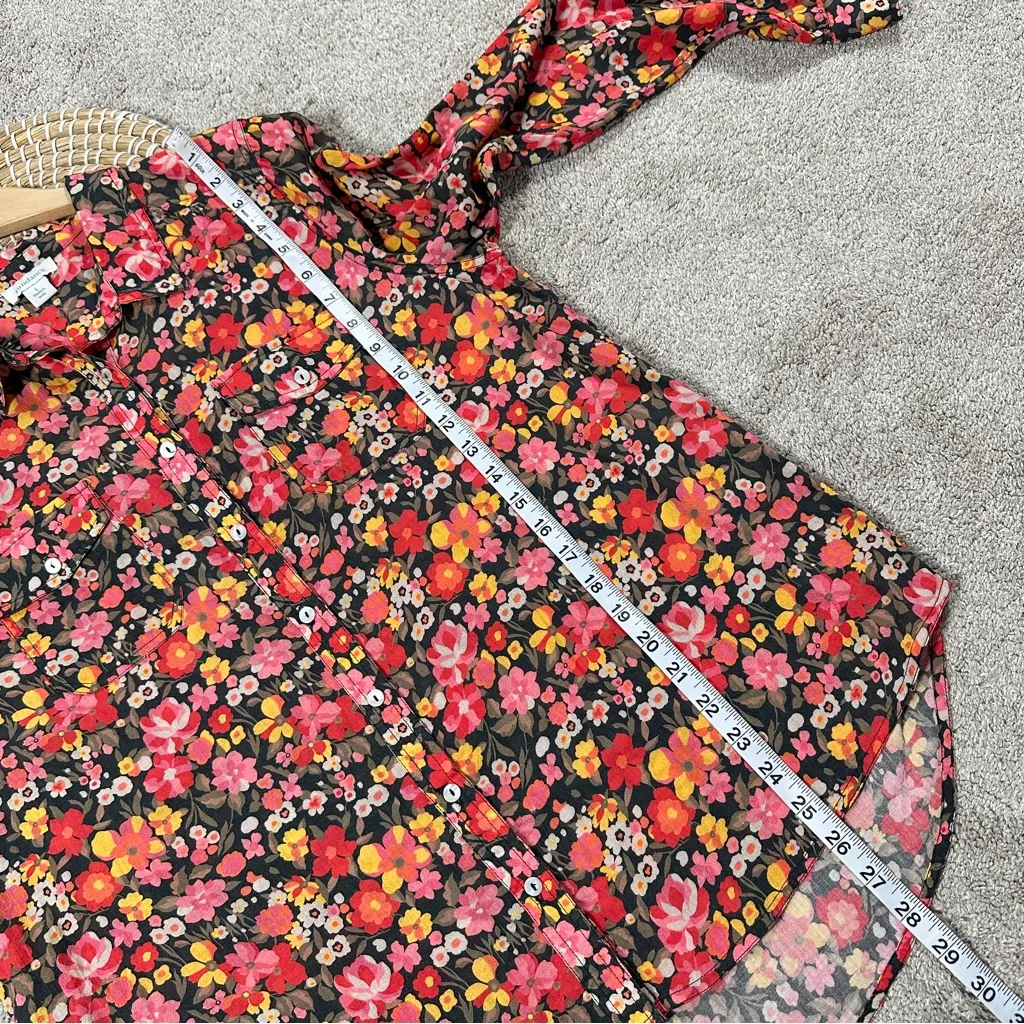 Sundance Women’s Floral Button Down Shirt Longsleeve Lightweight Multicolor L - Image 12