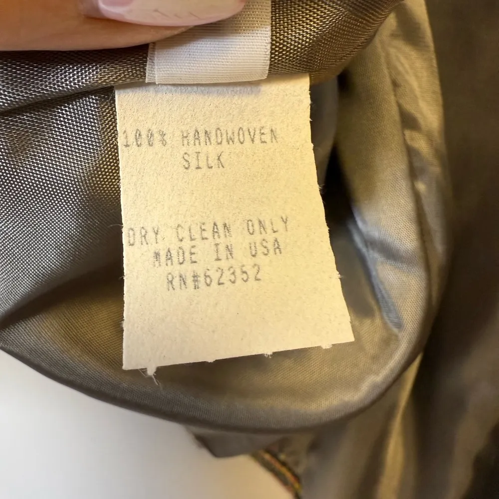 V.P. Collections Handwoven Silk Open Front Blazer Jacket Women’s Size Medium NWT Yellow - Image 10