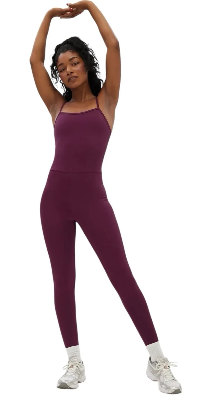 Girlfriend Collective Earth Cami Unitard Jumpsuit One Piece Maroon Size CS - Image 1