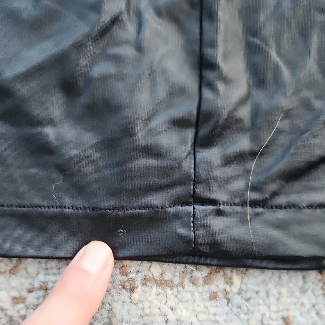 Just Polly Pleather Bungee Mini Skirt Black Small - Image 6