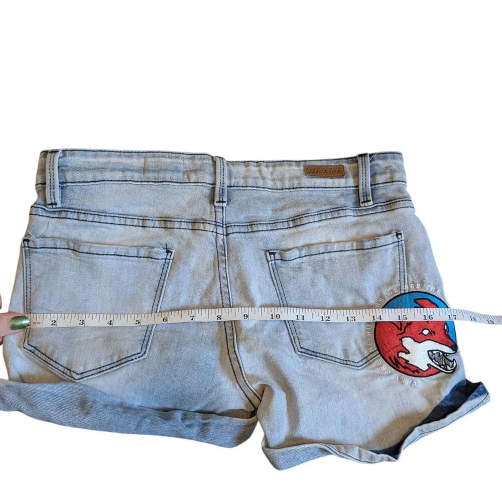 Rare Taylor Swift 1989 Denim Shorts I Know Places Lyrics Fox Embroidery Dickies - Image 5