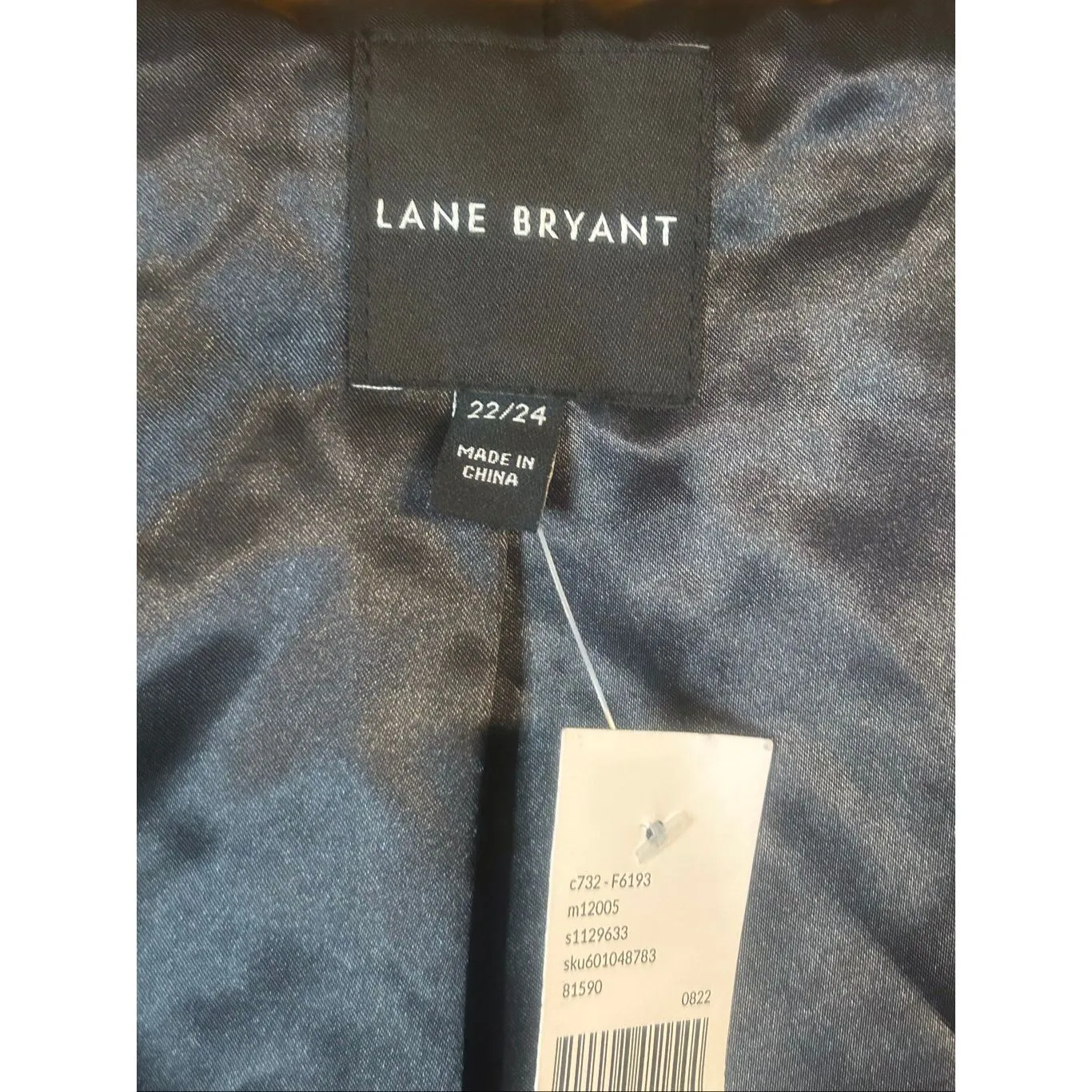 Lane Bryant Faux Leather Black Hooded Moto Jacket NWT Size 22/24 (5999) - Image 4