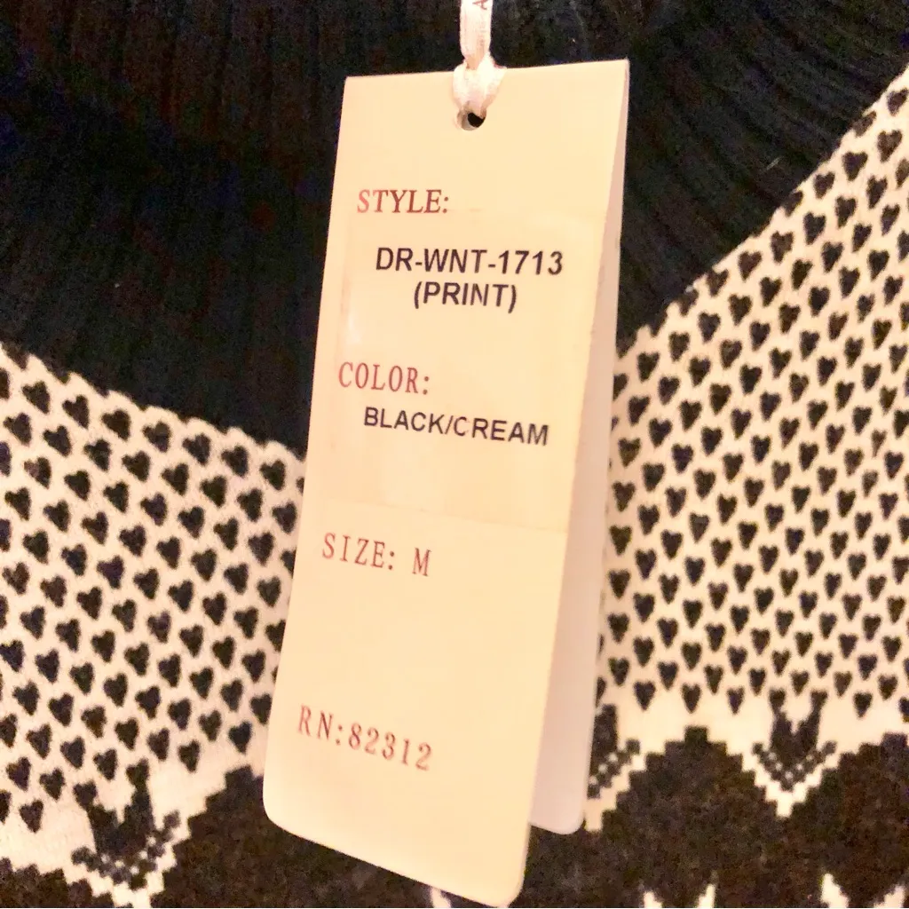 Aryeh  Turtleneck Fair Isle‎ Mixed print Sweater Tan Black medium - Image 7