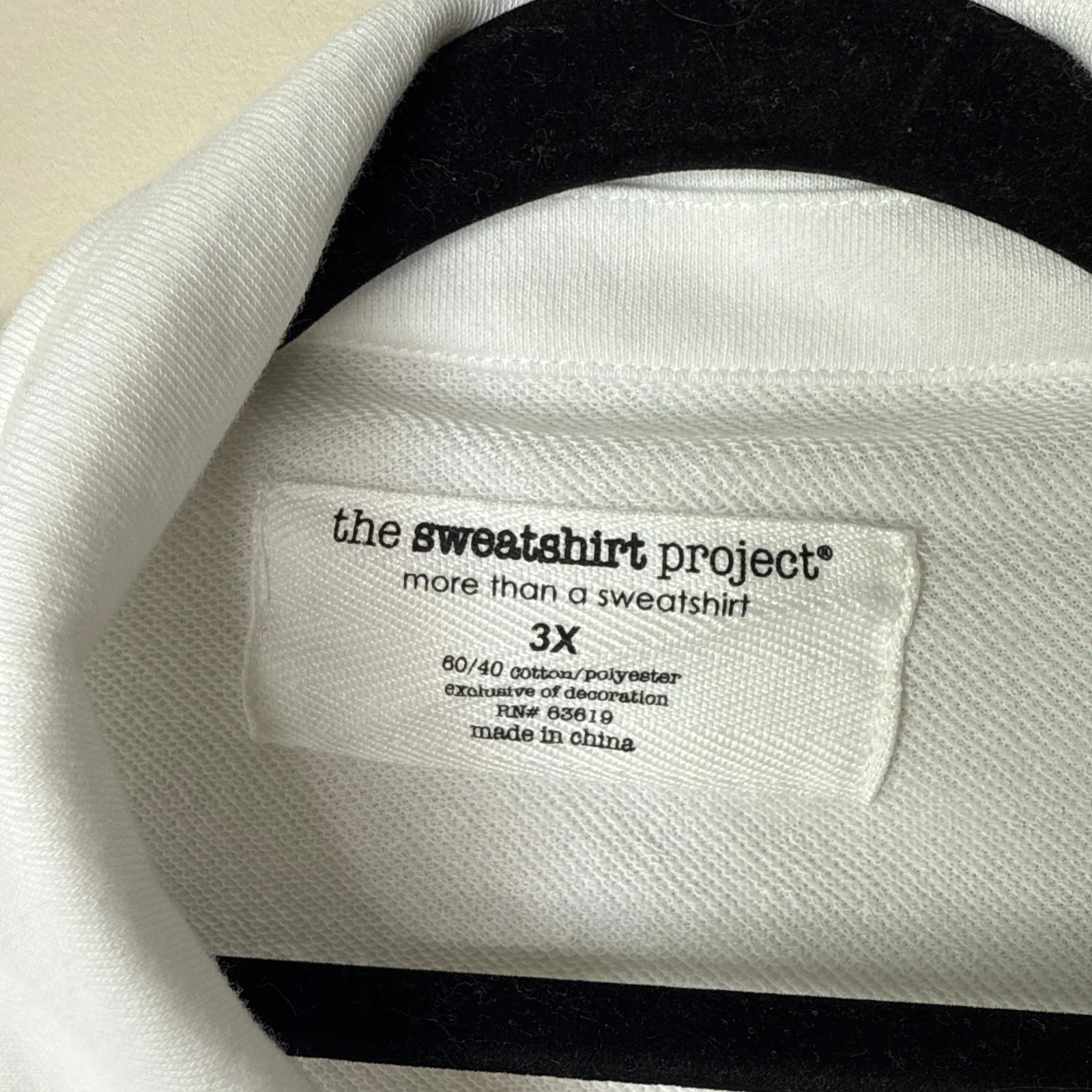 NEW NWT The Sweatshirt Project 3X White Button Up Long Sleeve Sweatshirt White - Image 3