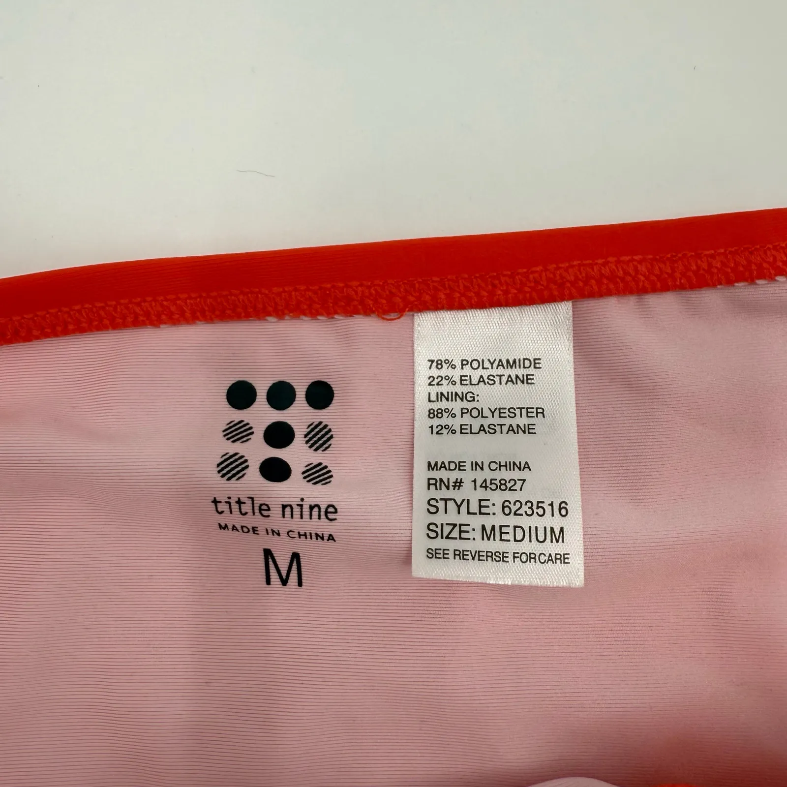 Title Nine Naiad Bikini Bottoms Size Medium Cheeky Orange NWT Swim Sporty Beach - Image 6