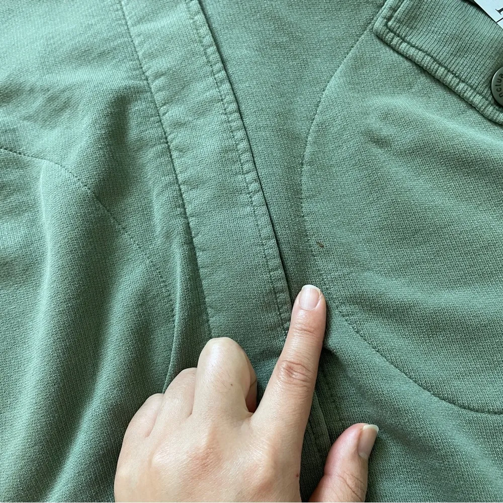 Sanctuary Cotton French Terry Hooded Oversized Shacket Jacket Green (Large) - Image 7