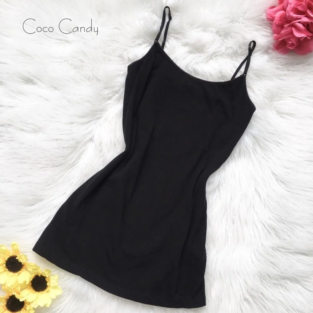🔃Bozzolo Spaghetti Strap Black Tank Top - Image 4