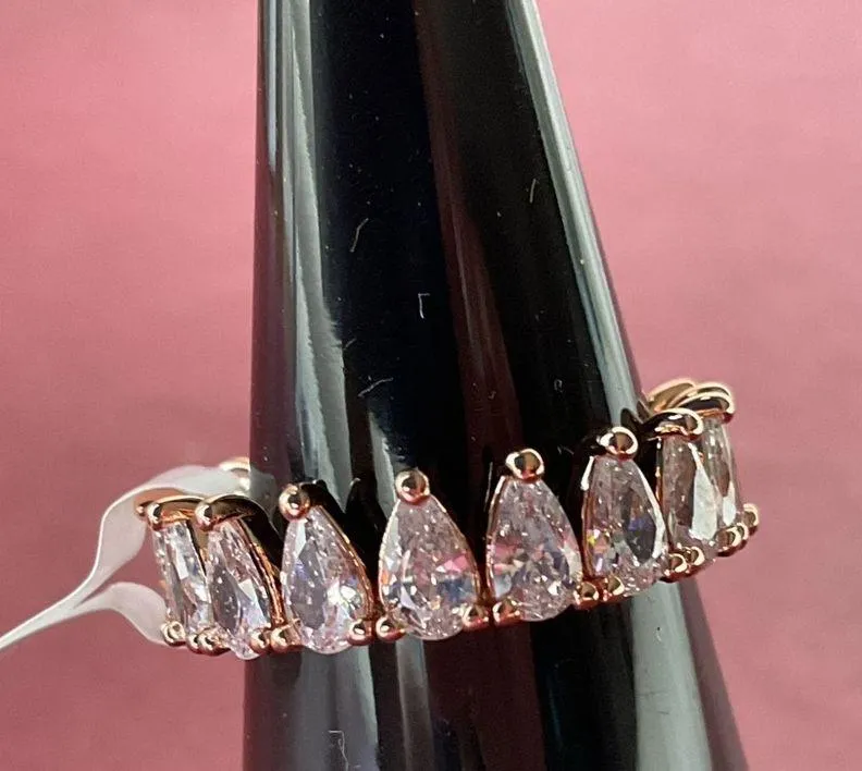 Bomb Party RBP5895 “Lively Experiences” Diamond CZ on Rose Gold Size 6 Ring NWT - Image 2