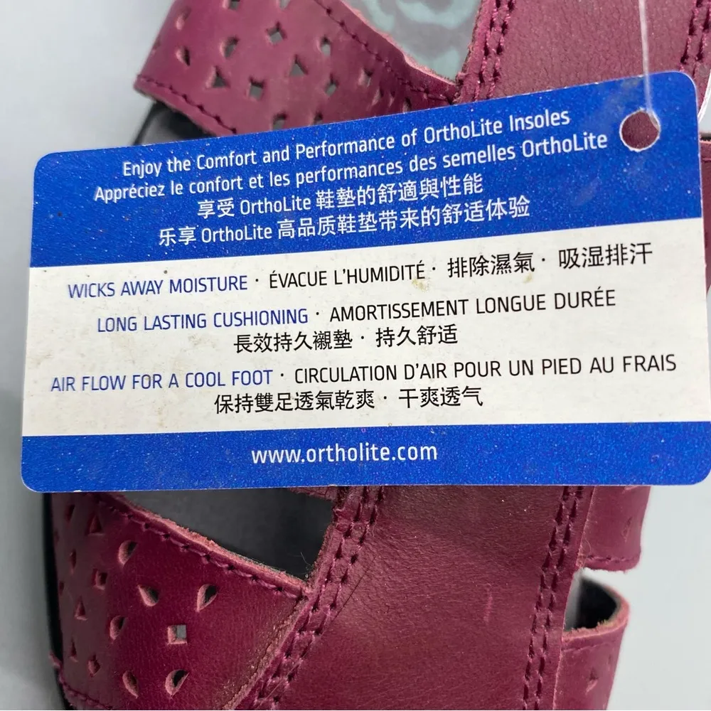 Propet WSX023L April Fisherman Sandal Burgundy Ortholite Insole NEW! Size 8.5N‎ Red - Image 12