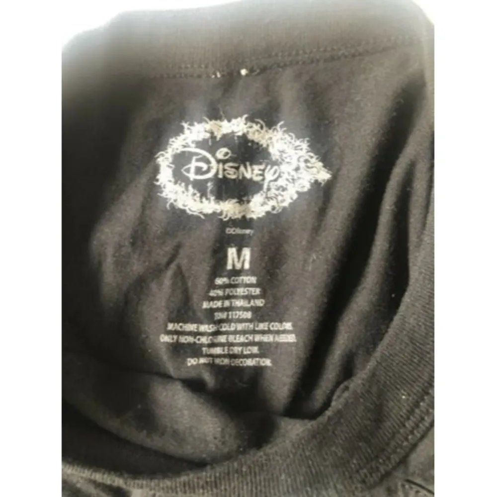 Disney Womens Micky Mouse Short Sleeve Shirt Sz M White Stripes On Sleeves - Image 3