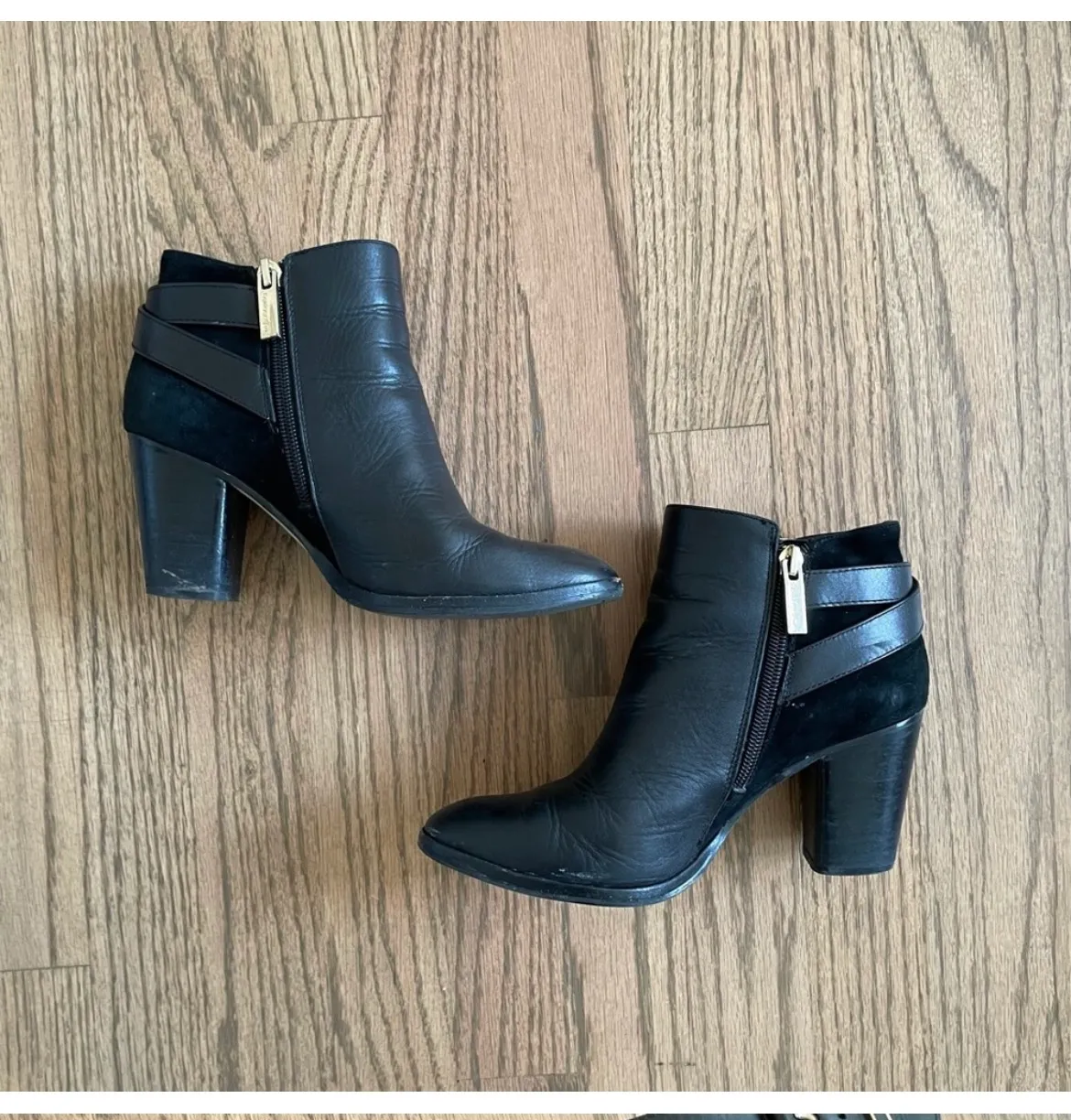 Vasca Black Leather Booties - Image 4