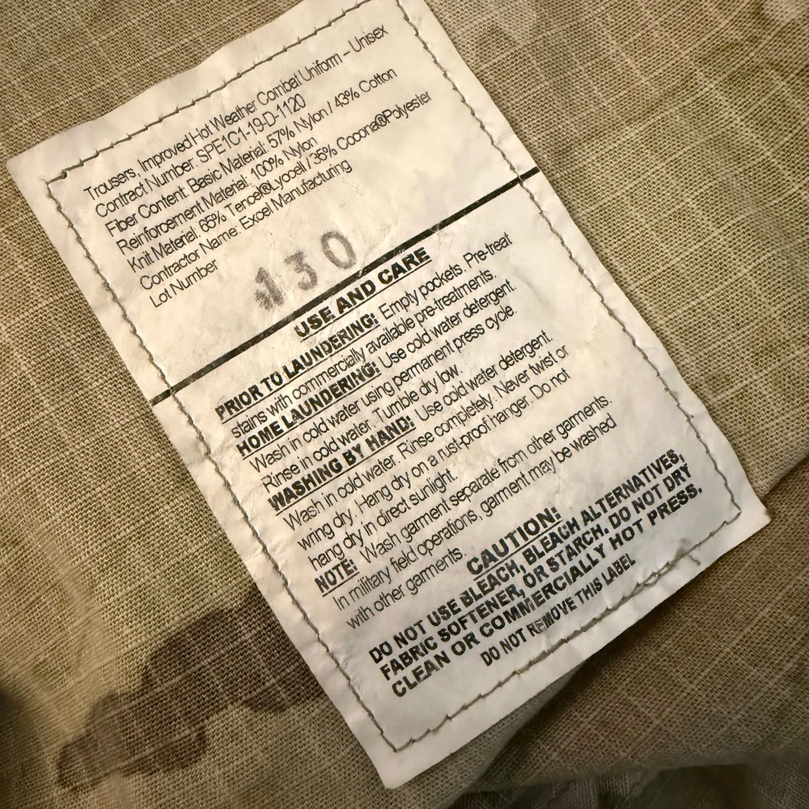 MILITARY | Vintage Camouflage Camo Pants Cargo Army Tie Unisex | Large Long Green - Image 8