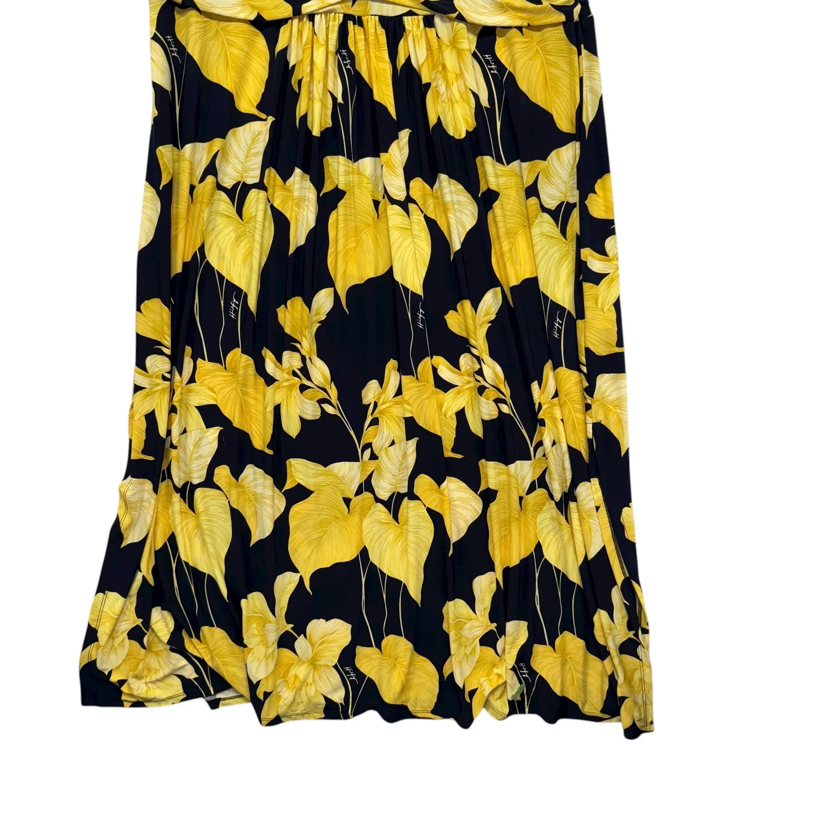 Tommy Hilfiger Women Maxi Dress Yellow‎ Floral Print Sleeveless V Neck 22W NEW - Image 9