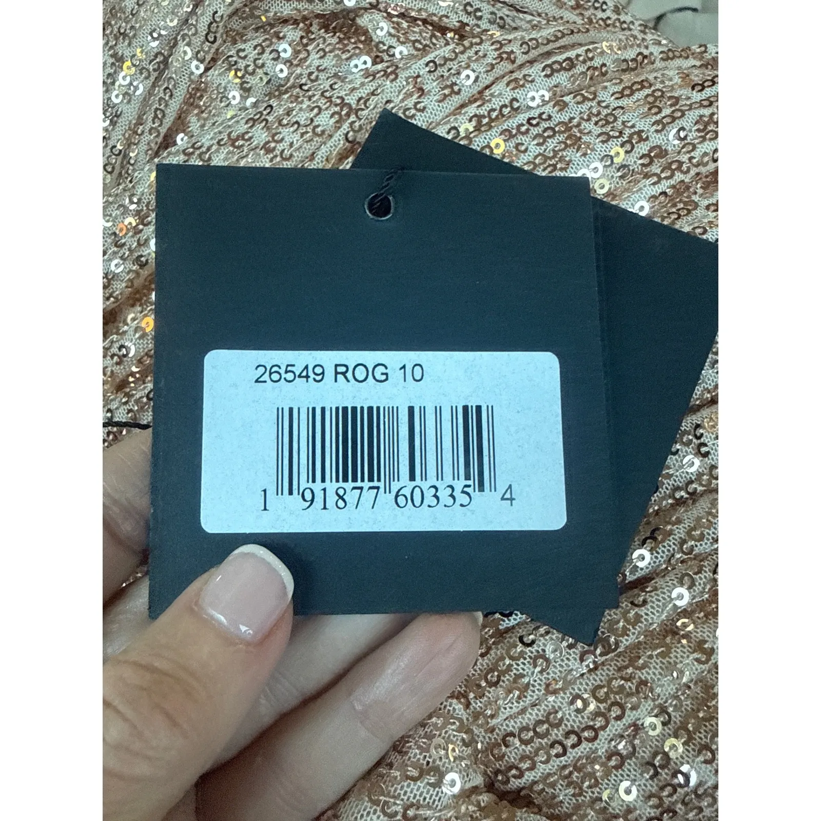 NWT Ieena Mac Duggal Sequin Knotted Long
Sleeve Midi Dress Rose Gold Sz 10
$358 - Image 5