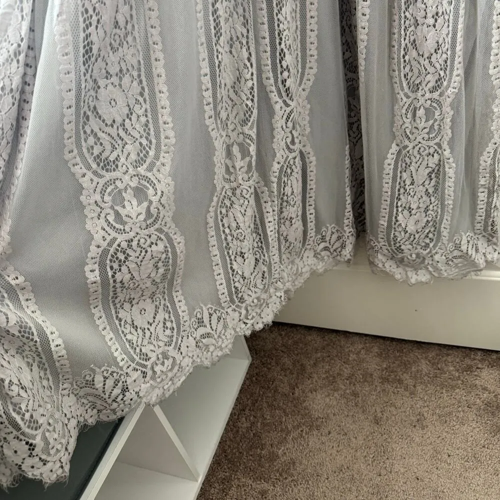 Grey Lace Formal Maxi Dress 2X Gray - Image 12