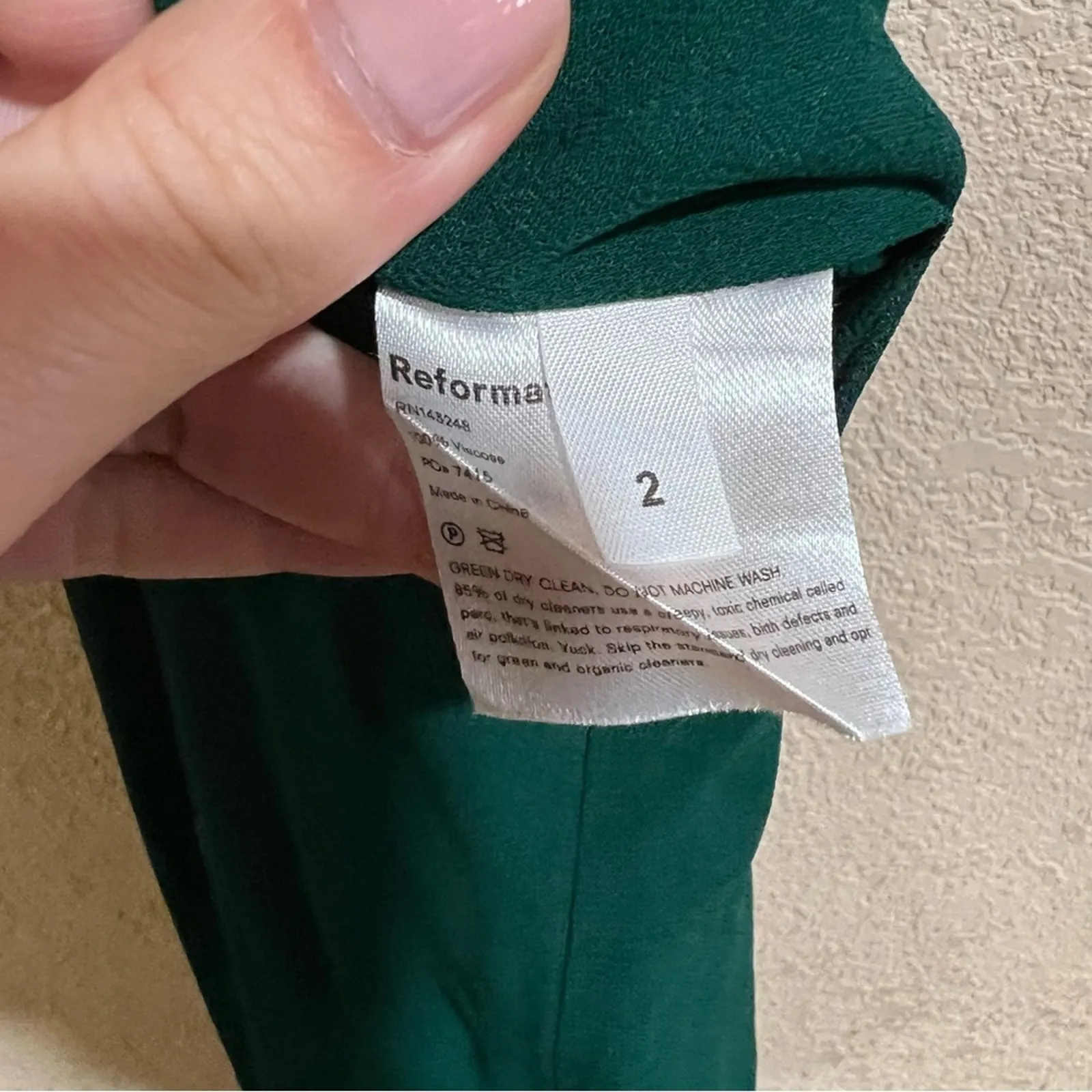 Reformation Sofi Wide Leg Jumpsuit - Emerald - size 2 - Image 5