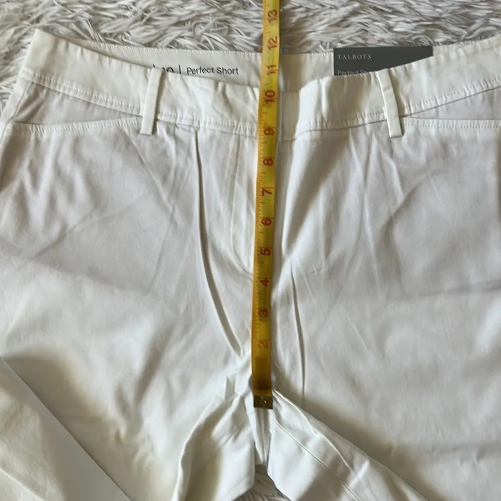 TALBOTS Women’s PERFECT SHORTS 13" white size 10 nwt - Image 6