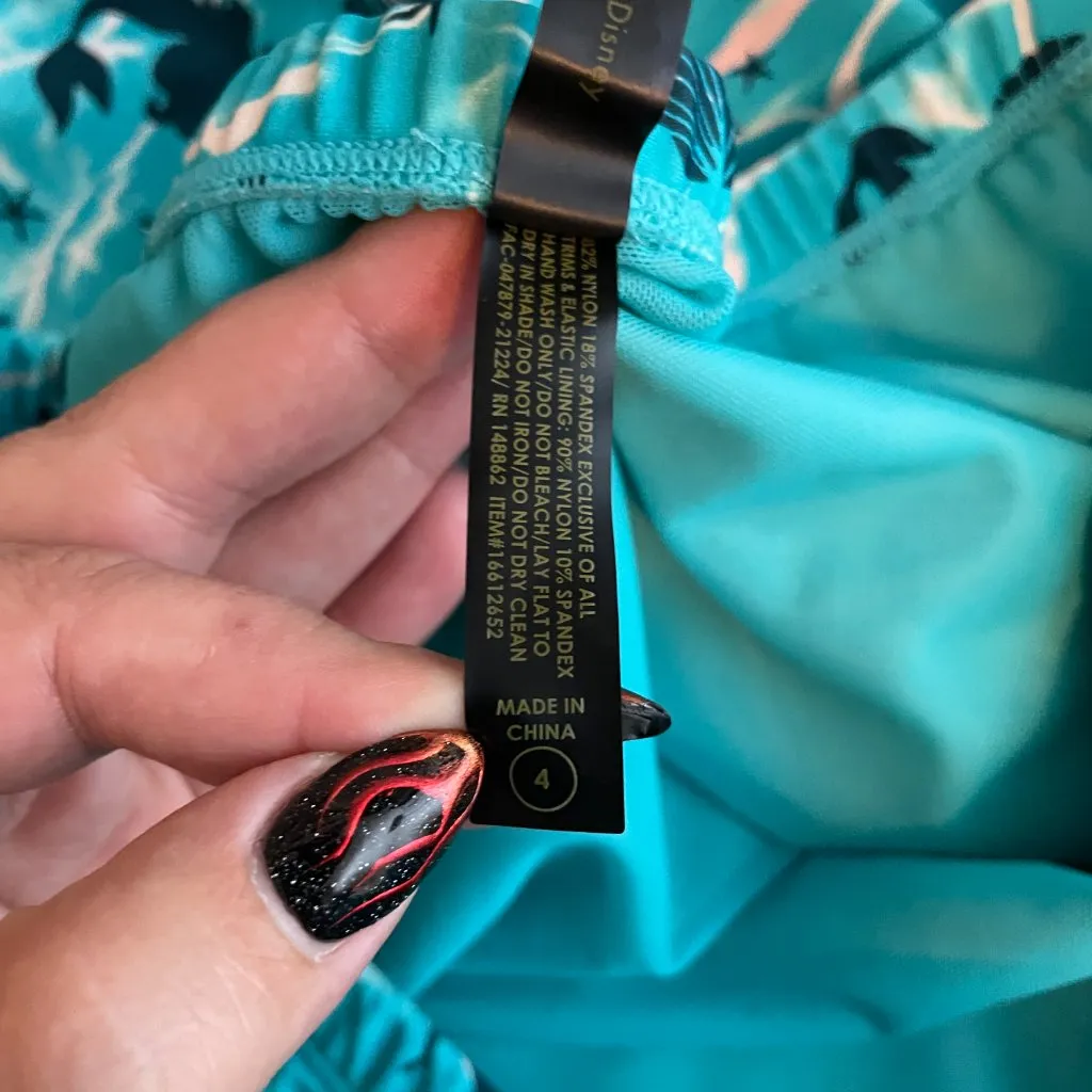 Torrid Women Plus Size 4 Disney Princess Mermaid Bikini Bottoms High Waist Swim - Image 8