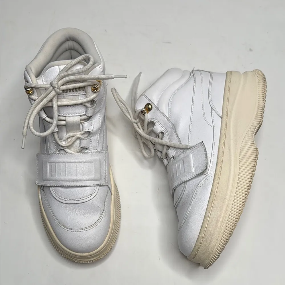 Puma Women’s Deva Boot Shoes White High Top Sneakers S-280 Sz 8.5 - Image 2
