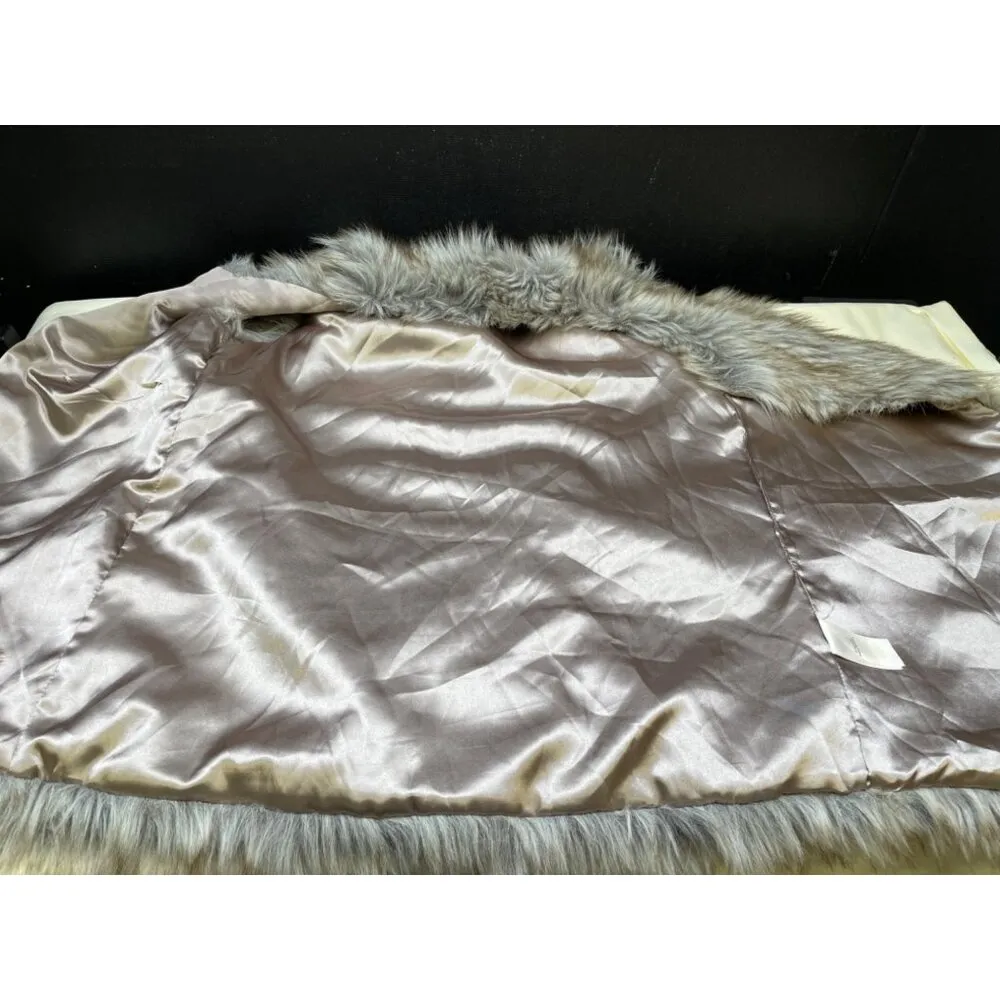 Rachel Zoe Women's Faux Fur Vest Brown/Gray Size M SKU 5746 - Image 6