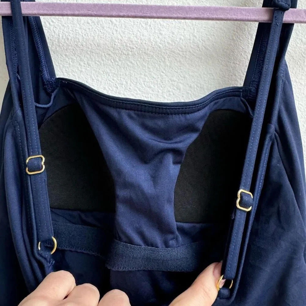 Calvin Klein Ruched Pleated Front Full Coverage Tummy Control One Piece Size 4 - Image 5