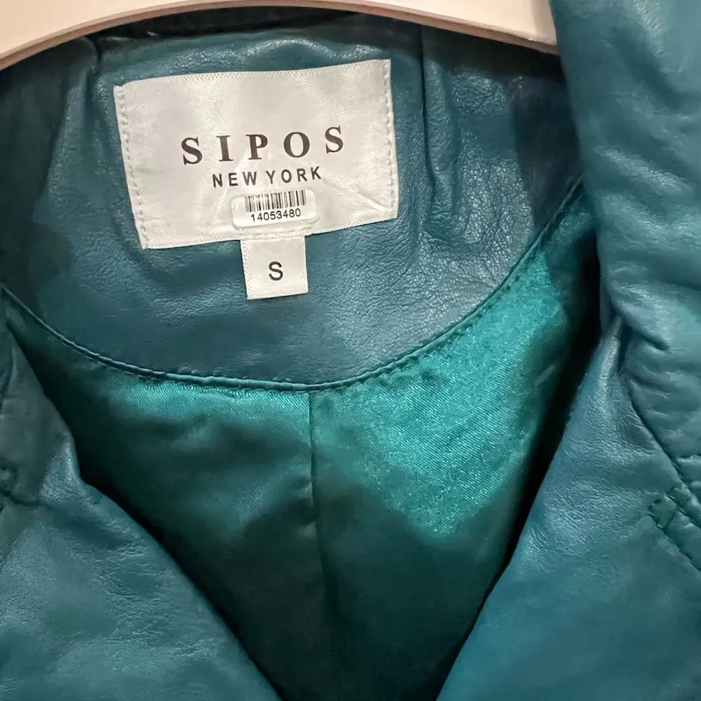 Samantha Sipos Green Leather Quilted Bomber Jacket Size Small $995 - Image 7