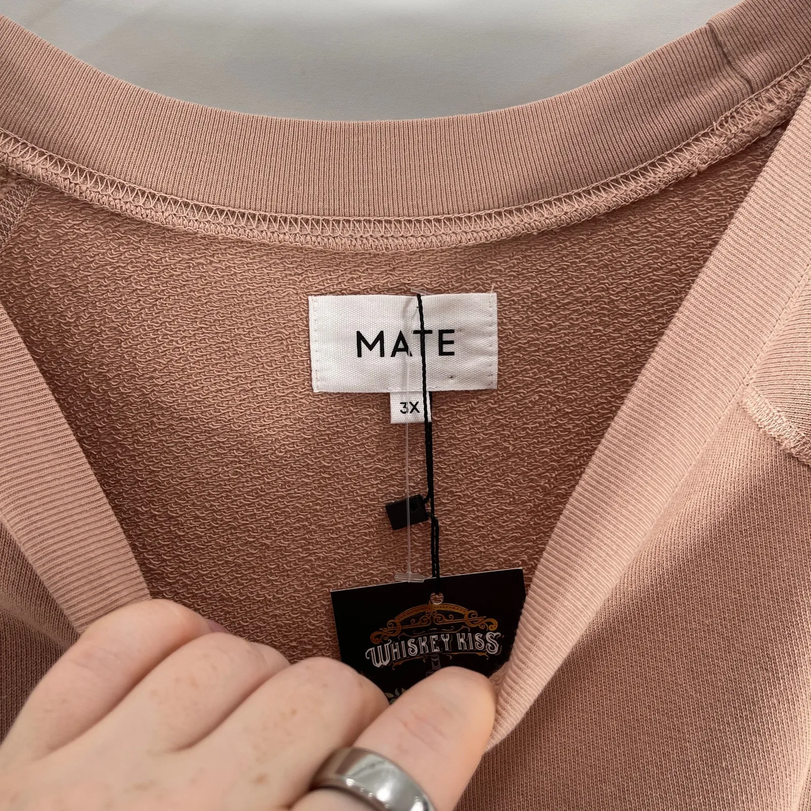 Mate The Label Size 3X Rose Pink Organic Terry Sweatshirt New With Tags - Image 4