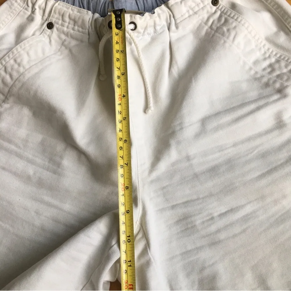 Liz Claiborne Vintage, 100% Cotton, Baggy, Denim Shorts, Off White, Size S - Image 12