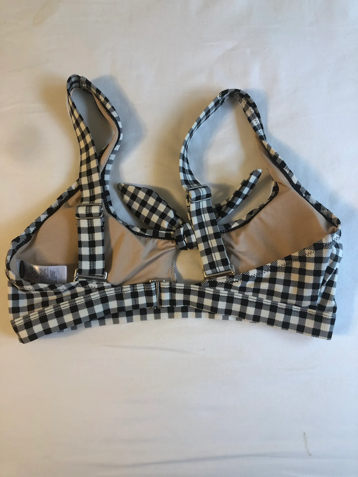Black Checkered  Bikini Top - Image 2