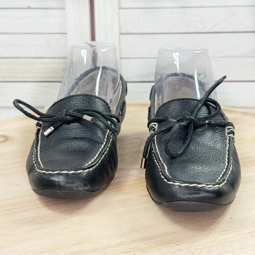 Sperry Port Driver Leather Slip On Moccasin Loafers Black 6 - Image 3