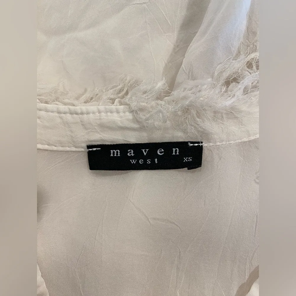 Maven west Cream Blouse - Boho Style Size XS - Image 8