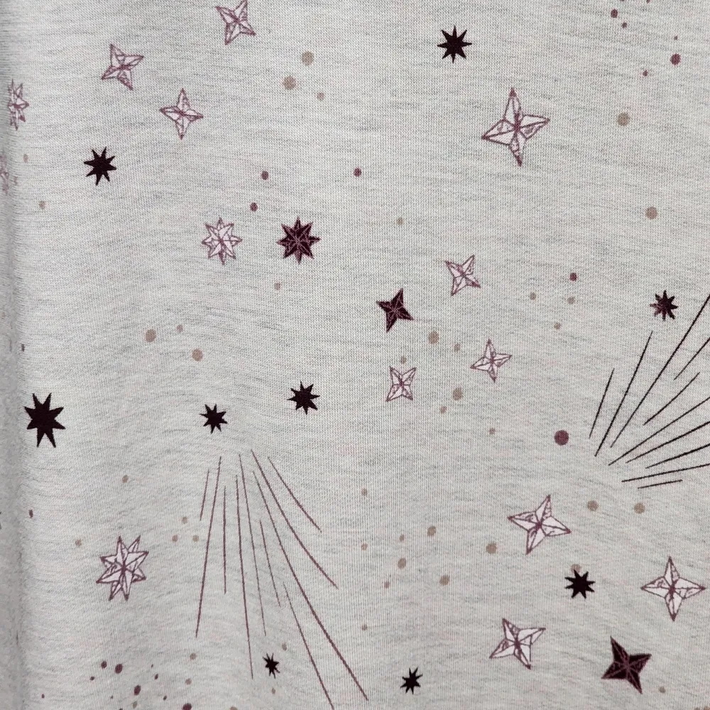 Soma Oatmeal Star Pattern Terry Long Sleeve Top Size X-Large - Image 3