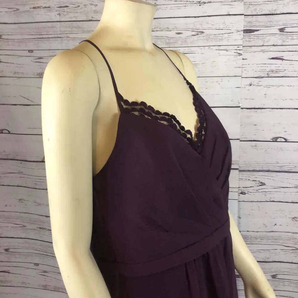 David’s bridal Skinny Strap Chiffon Dress Lace Back l F19440 size 14 - Image 7